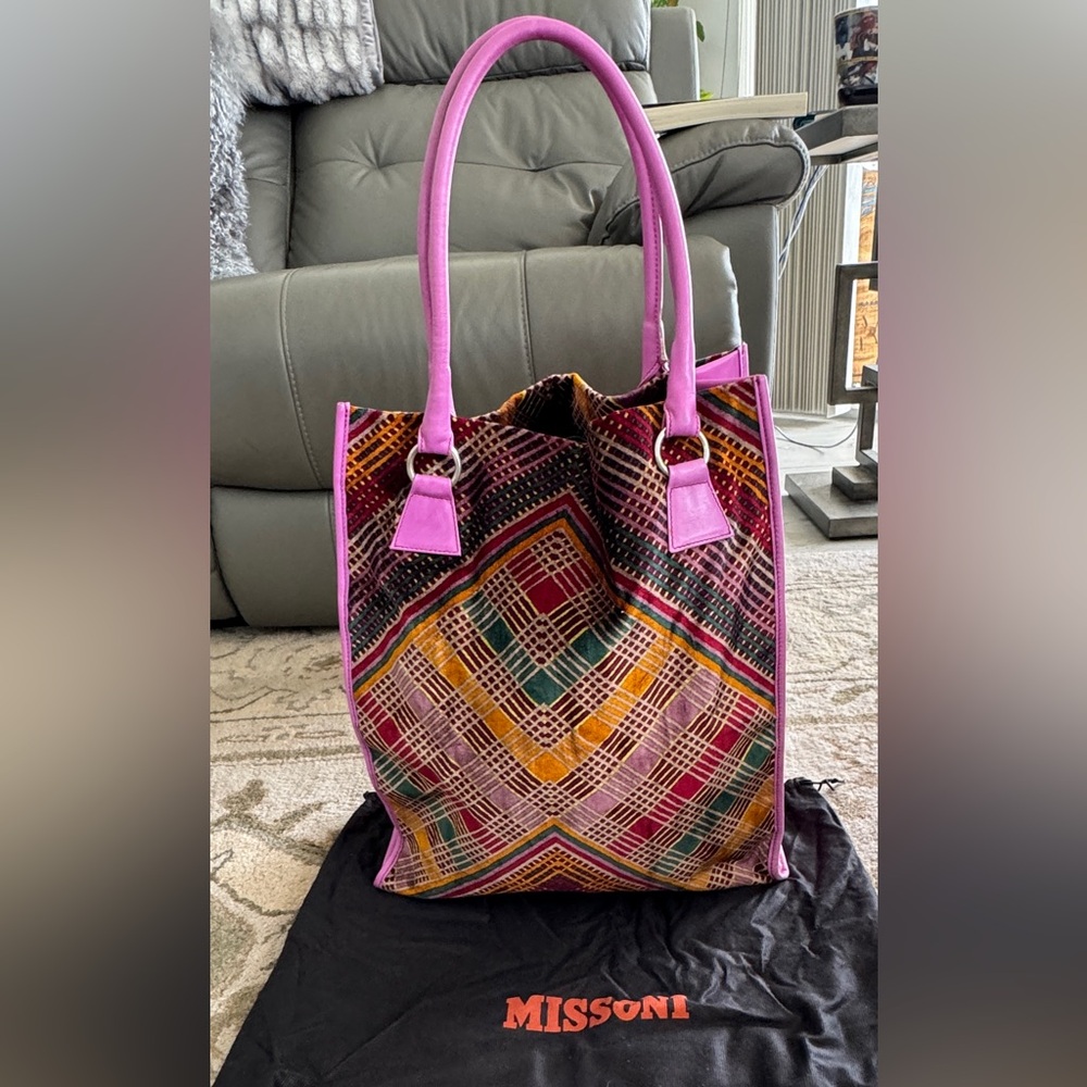 Missoni vintage velvet tote